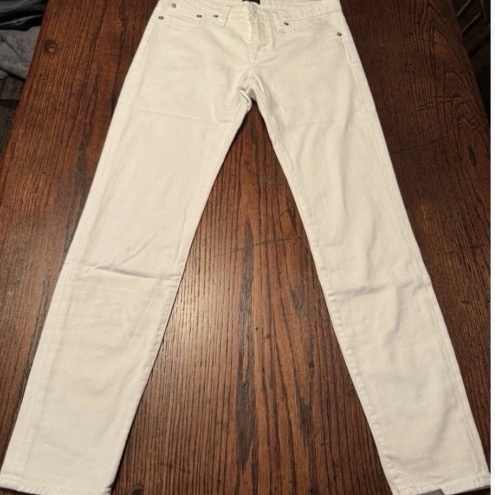 White Women’s Coach Jeans. O/S 27” Inseam. 29” Waist.